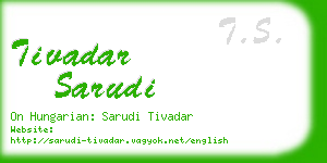 tivadar sarudi business card